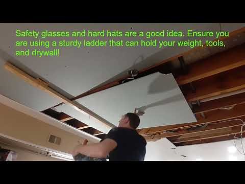 How to Hang Drywall on the Ceiling Alone (1 person)