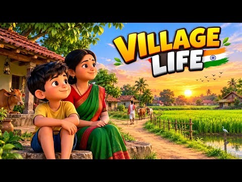 Village Life in India 🌾 | Beautiful Indian Village Life | 3D Cartoon Animation