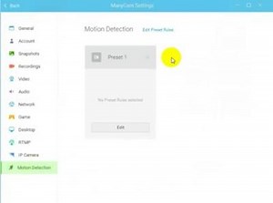 How to use ManyCam Motion Detection ?