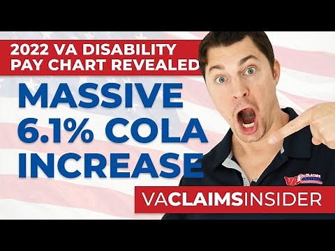 2022 VA Disability Pay Chart Revealed (MASSIVE 6.1% 2022 COLA Increase!)