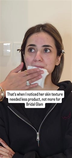 “That’s when I noticed her texture needed less product, not more.” Her skin had texture. Not bad skin. Real skin. And in moments like this, more foundation is never the answer. I chose very glowy products, but in very controlled amounts. I kept the base light, breathable, and intentional—because piling on makeup would only sit on texture, crease, and look cakey within hours. The goal wasn’t to change her face. The goal was to enhance her features so she still looked like herself—just fresher, so