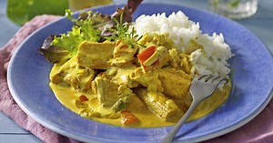 Krämig kycklinggryta med gul curry