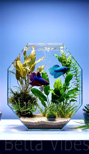 Adorable Purple & Aqua betta fish