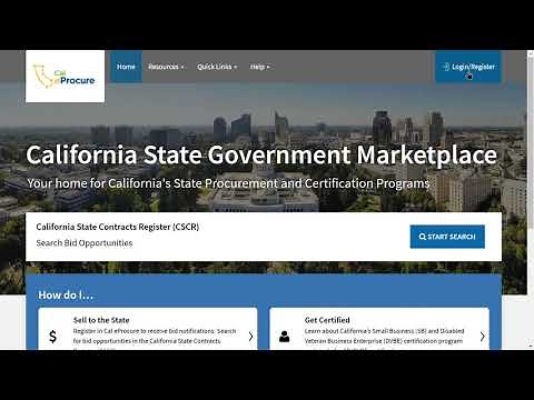 How to Register Your Business on Cal eProcure