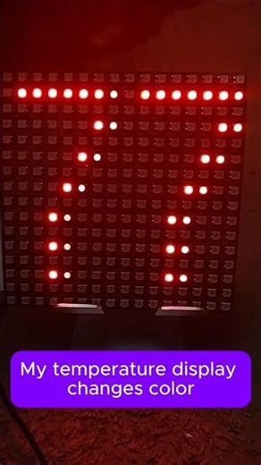 Watch the color change when temp spikes 🌡️ #electronics #esp32 #gadgets