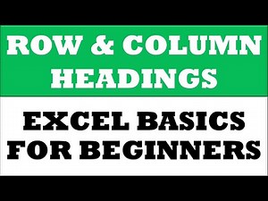 How to remove row & column headings Excel 2016 | Excel Basics