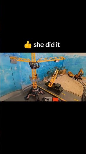 RC Crane loading up RC Truck #toys #rc #tinylandsrc #rcconstruction