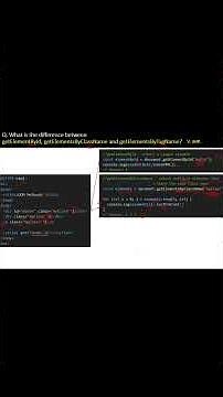 getElementById vs getElementsByClassName vs getElementsByTagName | JS Quick Tip