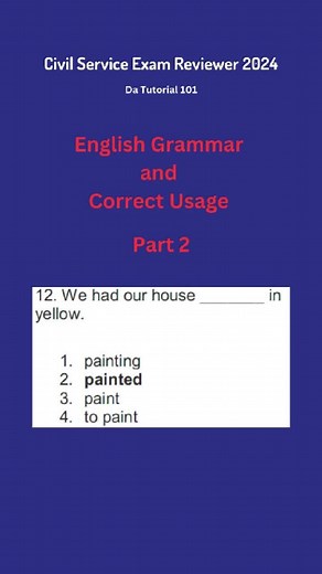 Civil Service Exam Reviewer 2024 - English Grammar and Correct Usage Part 2 #fyp #fypシ #fypviralシ #fypシ゚viral #civilservice #civilserviceexam #Civilservicereviewer #reviewer #tutorial