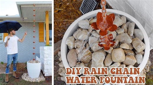 How to Install a Rain Chain with a Solar Fountain Feature