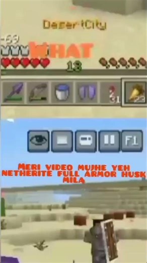 I Found Naturally Spawn Netherite Full Armour Husk