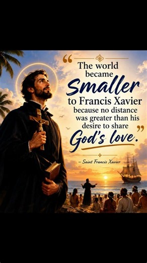"⛵ One man. Endless faith. Countless souls touched by God's love. ✝️ St. Francis Xavier inspires us.