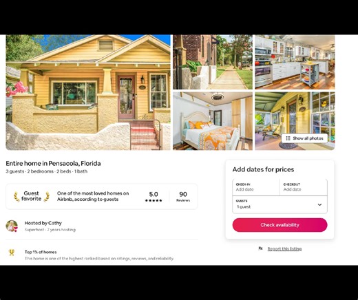 Couples looking for a romantic Pensacola, FL getaway—let's be honest about most "romantic" listings: 🚫 A sad candle 🚫 A futon disguised as a bed 🚫 And maybe some rose petals if you're lucky At the BoHo Bungalow in Pensacola, FL? We do it different. You get soft lighting, cozy robes, real coffee, a fully stocked kitchen for midnight snacks, and a bed so comfortable that one guest's wife "mentioned multiple times how well she slept." You're a 15-minute drive to the beach. A short walk to downto