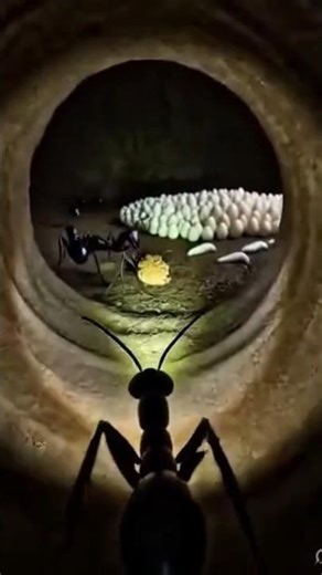 Inside the Ant Hill: AI Macro Footage of Underground Tunnels
