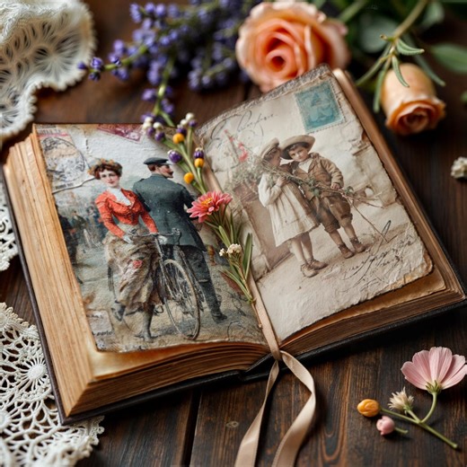 Vintage French Postcards Printable Ephemera Pack, Victorian Journal Kit (PDF) - Etsy