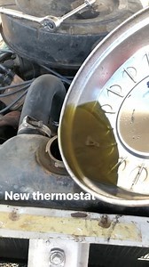 On a cross country trip from California to Carolina (June 2018) in my ‘63 Dodge Custom 880 I was having overheating issues. I replaced a stuck thermostat out in the desert and had to save any coolant I could to reuse. A dogdish hubcap works well as a catch pan! #carworkshop #roadtrip #roadtripvibes #RoadTripReady #cars #mechanic #mechaniclife #coolant #radiator #vintage #classiccars #classiccar #carcare #dogdish #hubcaps #hubcap #RoadsideAssistance #repair #tools #toolsofthetrade #MacGyver #posi