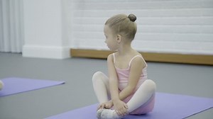 Little Girl Skirt Sits On Mat Stock Footage Video (100% Royalty-free) 34432627 | Shutterstock