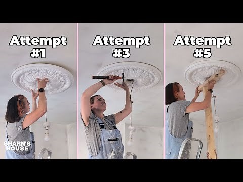 How I fitted a lightweight ceiling rose - what worked & what DIDN'T | RENOVATION VLOG |Sharn's House