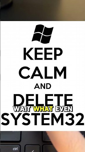 What happens if you delete system32?! 😱 #windows #techtok #techfacts #techtips #tech