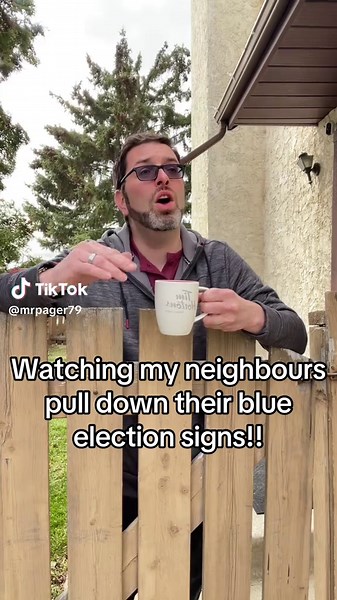 Canadian Neighbors Remove Election Signs