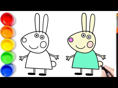 How to draw Rebecca Rabbit Step by Step | Peppa Pig