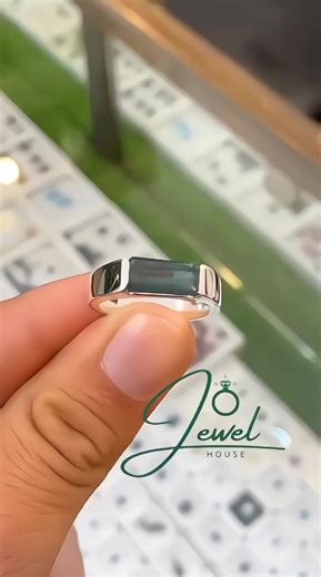 Handmade Italian Indicolite Tourmaline Ring | 925 Quality