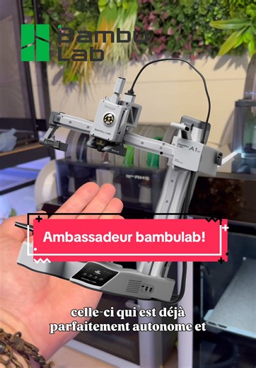 🚨 Grande nouvelle ! 🚨 Nous sommes officiellement ambassadeurs de la marque Bambu Lab 🎉 Il s’agit d’une collaboration en tant qu’ambassadeur : aucune rémunération n’est associée à ces vidéos, je partage simplement le projet et les machines que j’utilise au quotidien, avec le lien affilié que vous trouverez dans ma bio. Dans cette vidéo, je vous montre tout ce qu’il est possible de réaliser avec les imprimantes 3D Bambu Lab, considérées par beaucoup de passionnés comme faisant partie des meille