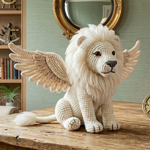 Winged Lion Crochet Pattern : Fantasy Amigurumi Lion Plush (PDF Download) - Etsy
