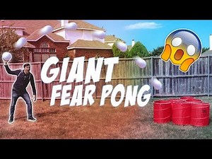 GIANT FEAR PONG WITH MY BOSS !?