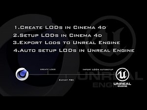 Auto LOD Setup and Export FBX from Cinema 4d to Unreal Engine