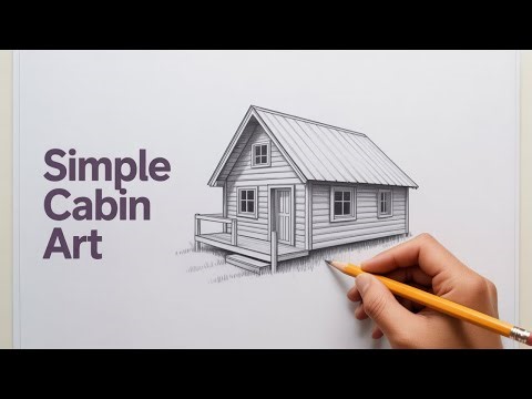 Rustic Cottage House Drawing | Beginner Friendly Tutorial
