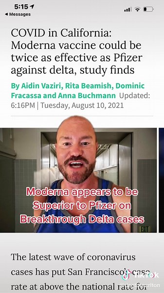 #greenscreen #covid #moderna #pfizer #deltavariant #breakthrough looks like Moderna is stronger against the Delta Variant than Pfizer