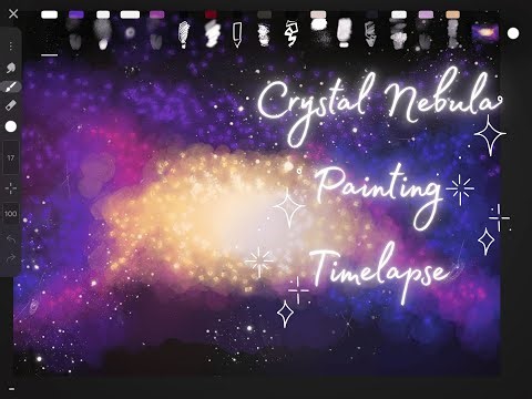 Painting a Crystal Nebula - Timelapse