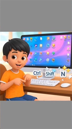 How to create New Folder with Shortcut? 💻 #shorts #computertips #keyboardshortcuts