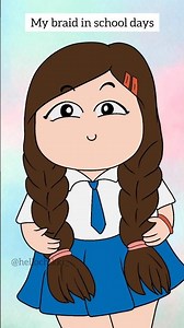 School Braids vs. Adult Braids 😏 | Hair Transformation Reel | 2D Animation