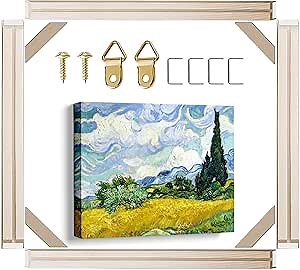 Canvas Stretcher Bars 44x44 Inch Frame Kit, Available in 25+ size Wood Stretcher Bars for Home and Office, Gallery Wrap Wall Arts Supply for Oil Painting, Poster, Picture & Paint by Numbers