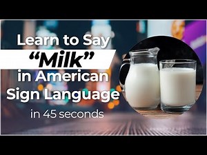 Signing in Seconds: Learn how to say MILK in ASL! LESS THAN 40 SECONDS!