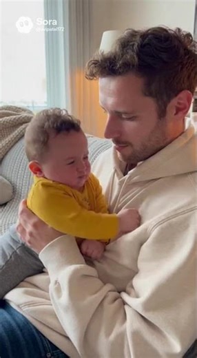 Baby gets get at dad 😡 #viral #short #real #baby #punching #funny #cute