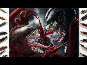 VENOM: LET THERE BE CARNAGE - Venom Vs Carnage - Speed Drawing