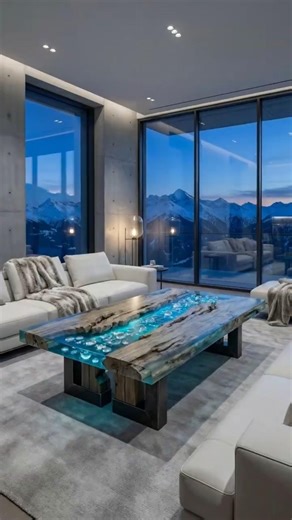 🧊 The "Glacier Hollow" Epoxy Table: Luxury Craftsmanship & ASMR Pouring