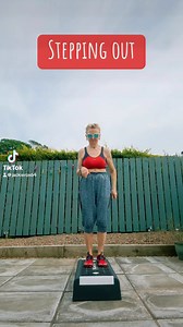 Brought the step outside for a quick blast - starts off low impact and builds up to higher impact moves so if you decide to try this one, pick the level that suits you #feelgoodfitnesswithjackie #60plusandfabulous #funfitness #legworkout #stepaerobics | FeelGood Fitness with Jackie