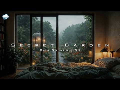 Rain Sounds Through Open Window | Cozy Bedroom Summer Ambience for Sleep & Relaxation (8 Hours)