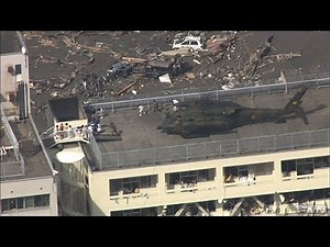 Aerial view of damage along the coast of Miyagi Prefecture [the day after the earthquake]