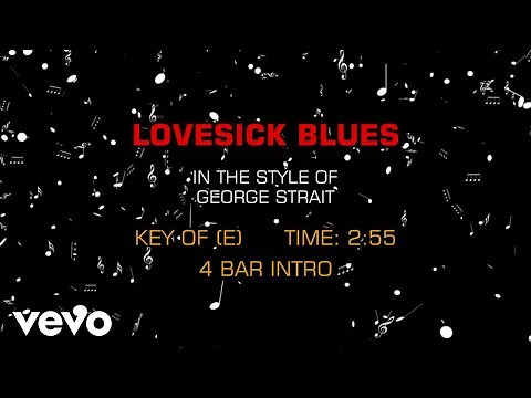 George Strait - Lovesick Blues (Karaoke)