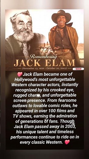 Remembering Jack Elam 🤠 | The Crooked-Eyed Legend of Classic Westerns #shorts #viral #story