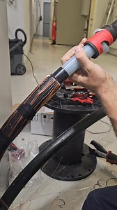 Removing pex-insulation with Intercable IMS cable stripper.⚡ Intercable AV6300 Ad @intercable.tools #intercabletools #electrician #energimontør #highvoltage #highvoltage_industries #welovetools #lineman | ElectricianJulie