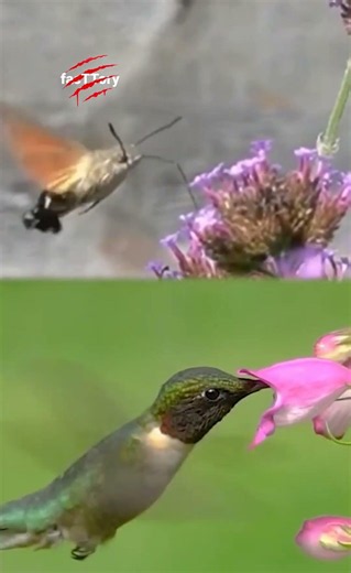 Hummingbird moth and convergent evolution! 😲😲