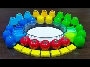 Coloring slime ! Mixing clay slime with homemade slime ! Relaxing slime videos !!!