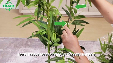 Artificial Bamboo Tree 5FT Tall Fake Plants Faux Silk Plant, Faux Bamboo Plant for Home Office Indoor Outdoor Decor Artificial Trees with Tall Planter