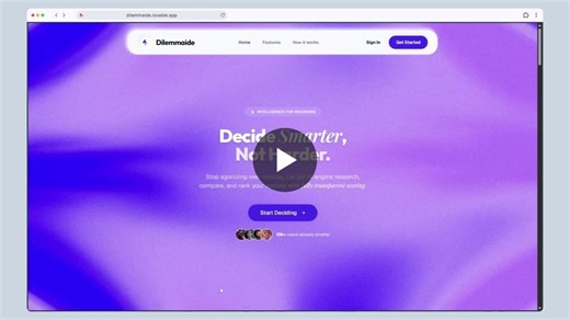 Most decision making apps might be lying to you. They rank things with their own secret formula and expect you to trust it. I built Dilemmaide so you control the formula Want price to matter more?… | Mereawi Musie